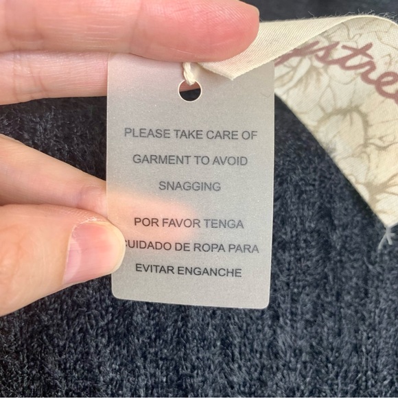 Black Sleeveless Sweater Dress, Sz L, Crew Neck, Fuzzy, Ribbed, Bodycon - Picture 8 of 8